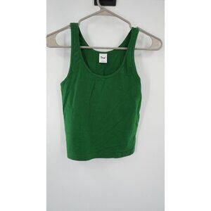 Tna Women's Green Tank Small Cropped Knit Casual